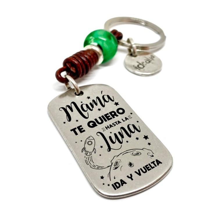 Llavero Mama Te Quiero Hasta La Luna Ida Y Vuelta - Idealia® Regalos Personalizados