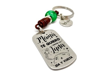Llavero Mama Te Quiero Hasta La Luna Ida Y Vuelta - Idealia® Regalos Personalizados