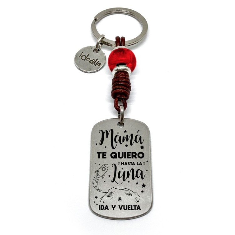 Llavero Mama Te Quiero Hasta La Luna Ida Y Vuelta - Idealia® Regalos Personalizados
