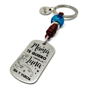Llavero Mama Te Quiero Hasta La Luna Ida Y Vuelta - Idealia® Regalos Personalizados