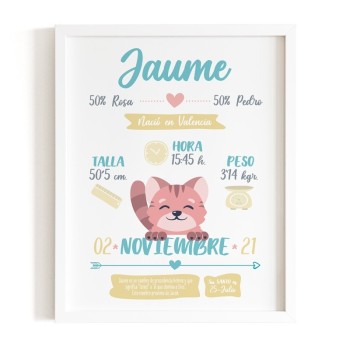 lamina-datos bebé-animalito