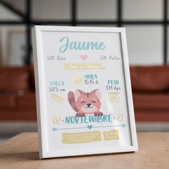 lamina-datos bebé-animalito