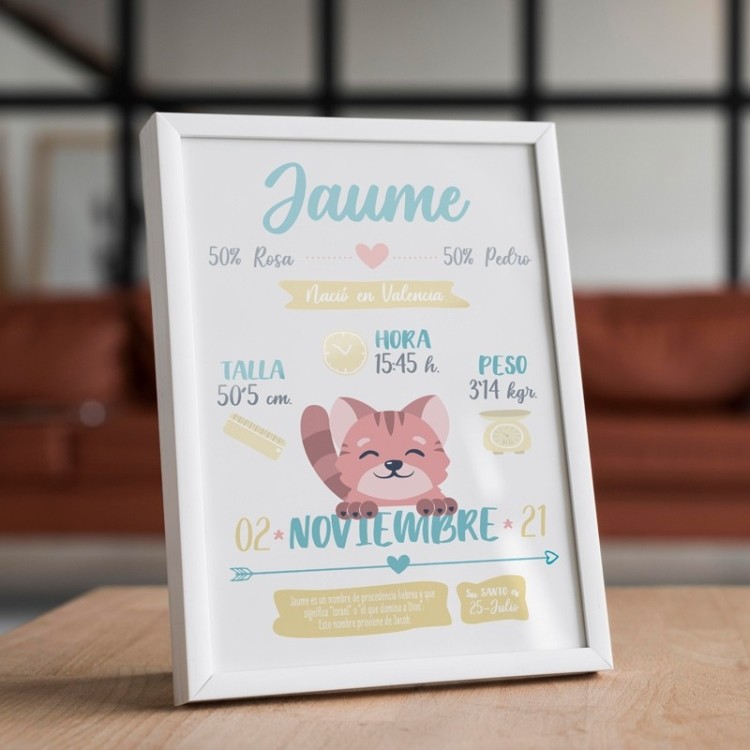 lamina-datos bebé-animalito