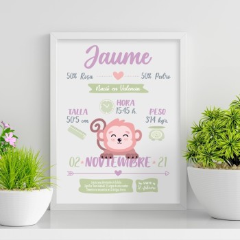 lamina-datos bebé-animalito