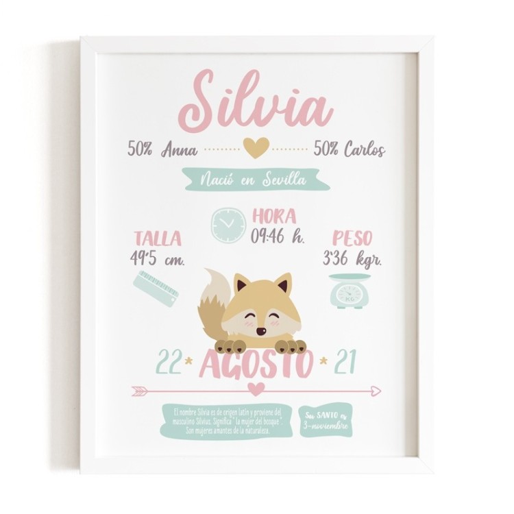 lamina-datos bebé-animalito