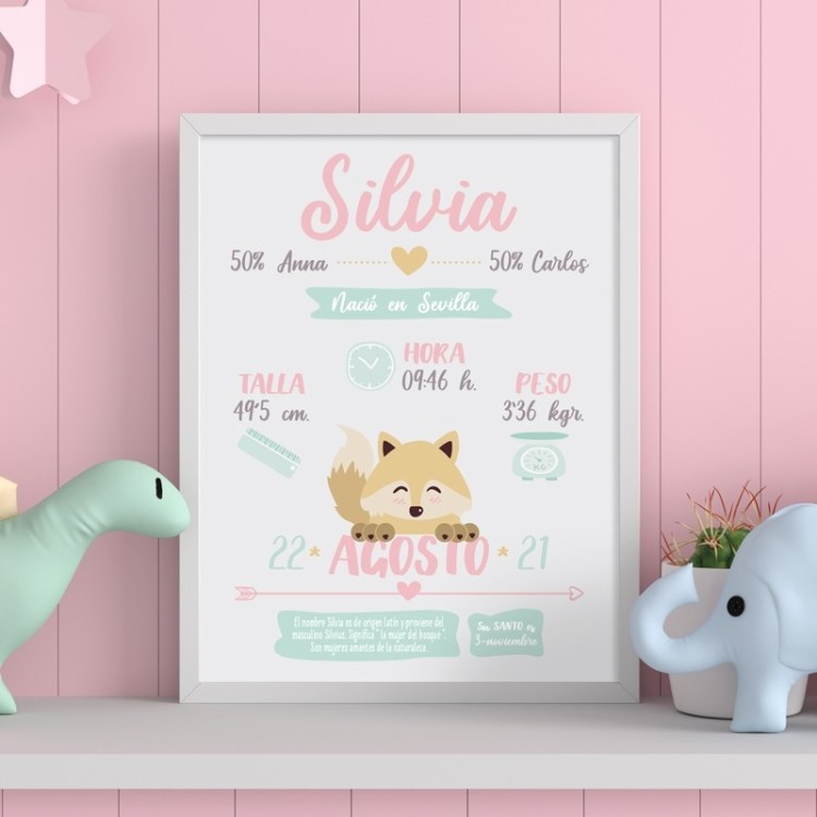 lamina-datos bebé-animalito