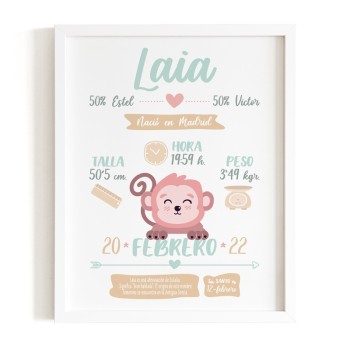 lamina-datos bebé-animalito