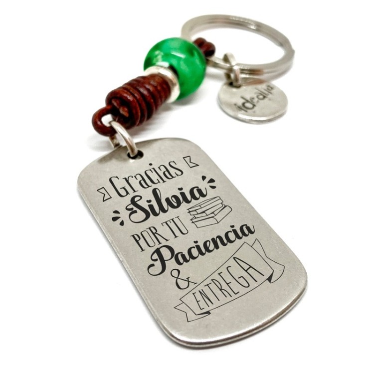 Llavero gracias profe por tu paciencia - Idealia® Regalos Personalizados
