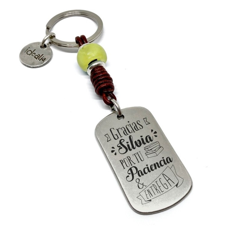 Llavero gracias profe por tu paciencia - Idealia® Regalos Personalizados