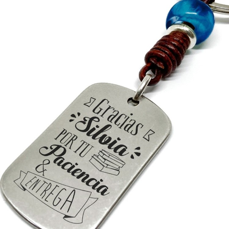 Llavero gracias profe por tu paciencia - Idealia® Regalos Personalizados