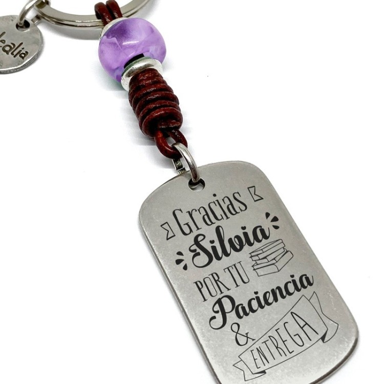 Llavero gracias profe por tu paciencia - Idealia® Regalos Personalizados