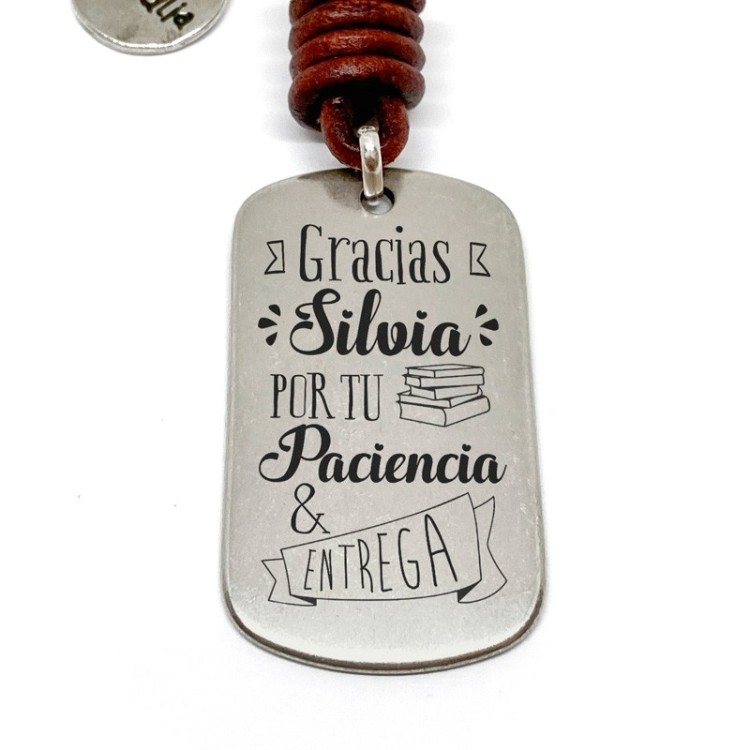 Llavero gracias por tu paciencia y entrega - Idealia® Regalos Personalizados