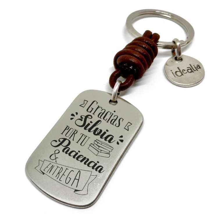 Llavero gracias por tu paciencia y entrega - Idealia® Regalos Personalizados