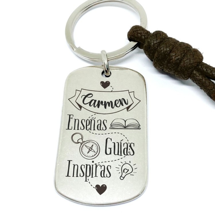 Llavero profe enseñas, guías, inspiras - Idealia® Regalos Personalizados