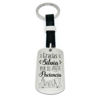 Llavero profe entrega y dedicación - Idealia® Regalos Personalizados