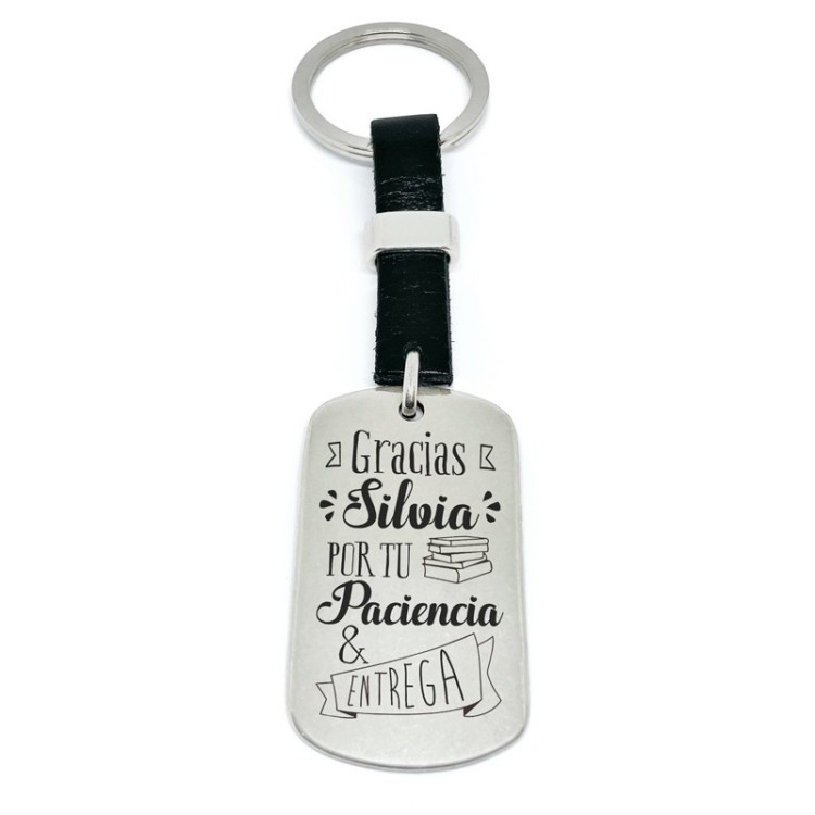 Llavero profe entrega y dedicación - Idealia® Regalos Personalizados
