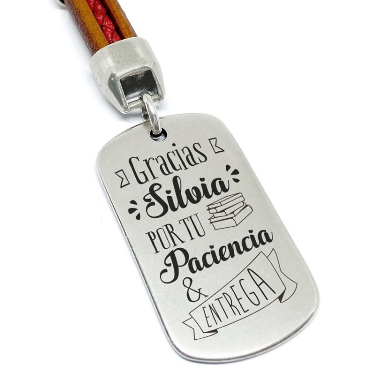 Llavero profe entrega y dedicación - Idealia® Regalos Personalizados