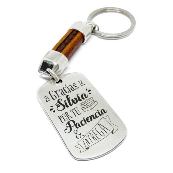 Llavero profe entrega y dedicación - Idealia® Regalos Personalizados