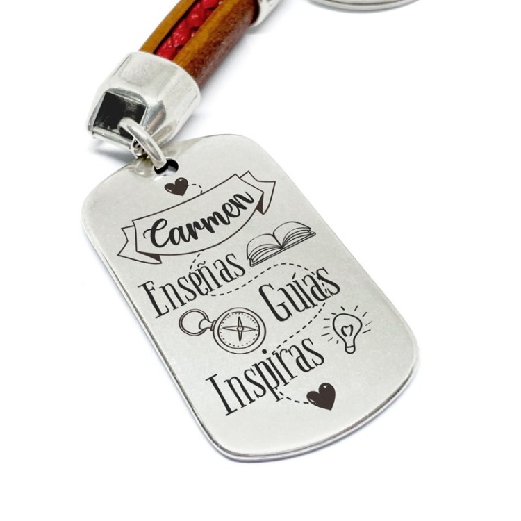 Llavero profesor enseñas, guías, inspiras - Idealia® Regalos Personalizados