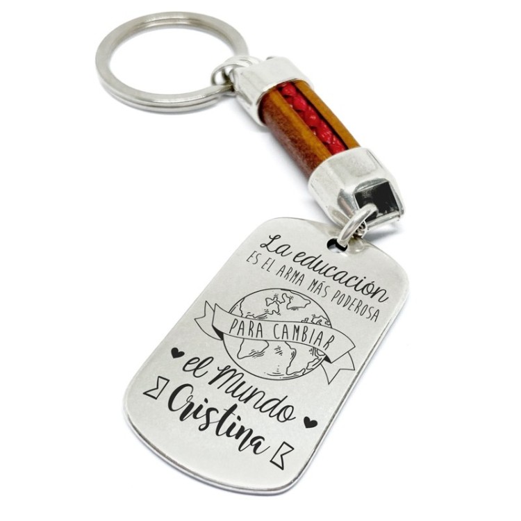 llavero profesor la educación - Idealia® Regalos Personalizados