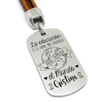 llavero profesor la educación - Idealia® Regalos Personalizados