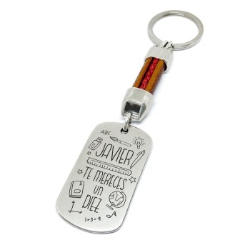 Llavero profe te mereces un diez - Idealia® Regalos Personalizados