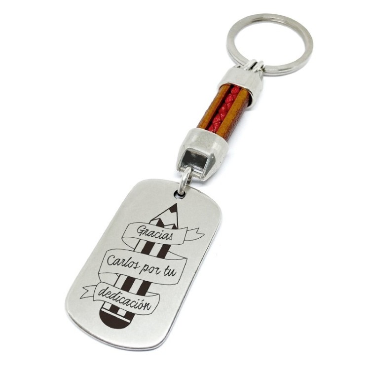 Llavero profe gracias por dedicación - Idealia® Regalos Personalizados