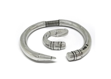 Conjunto pulsera y anillo de lápiz bañados en plata - Idealia®