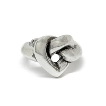 Anillo de Corazón bañado en plata - Idealia®