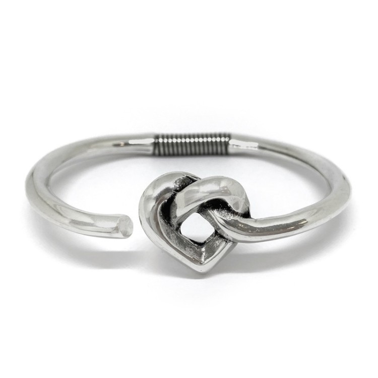 Conjunto pulsera y anillo de Corazón bañados en plata - Idealia®