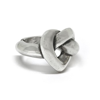 Conjunto pulsera y anillo de Corazón bañados en plata - Idealia®