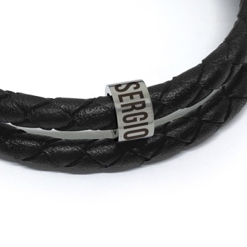 Pulsera trenzada con Aros para grabar Nombres - Idealia®