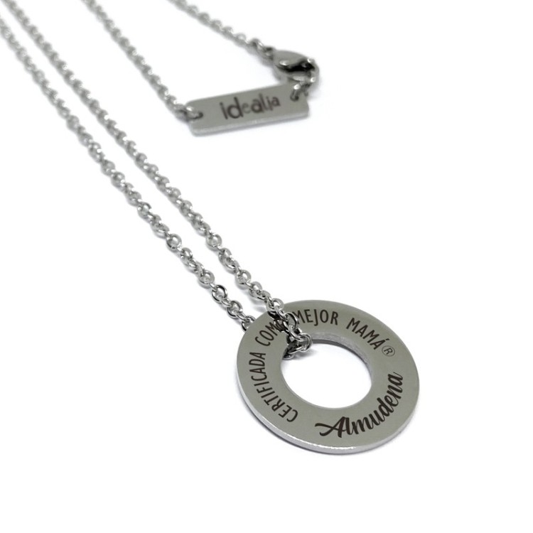Collar Acero personalizado  Mejor Mamá Certificada - Idealia®