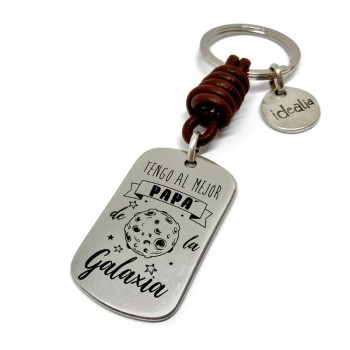 Llavero Tengo Al Mejor Papa De La Galaxia - Idealia® Regalos Personalizados