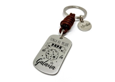Llavero Tengo Al Mejor Papa De La Galaxia - Idealia® Regalos Personalizados