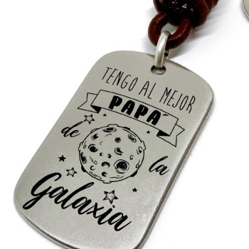 Llavero Tengo Al Mejor Papa De La Galaxia - Idealia® Regalos Personalizados