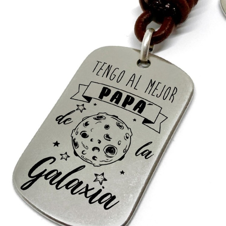 Llavero Tengo Al Mejor Papa De La Galaxia - Idealia® Regalos Personalizados