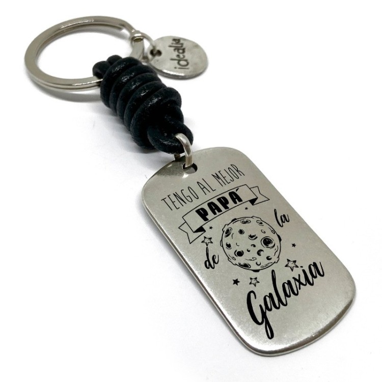 Llavero Tengo Al Mejor Papa De La Galaxia - Idealia® Regalos Personalizados