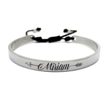 Brazalete Acero Macrame