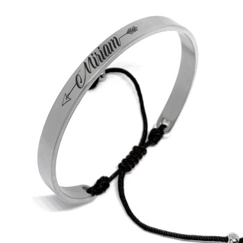 Brazalete Acero Macrame