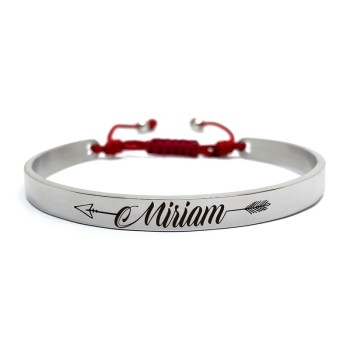 Brazalete Acero Macrame