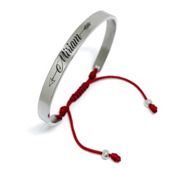 Brazalete Acero Macrame