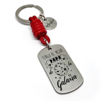 Llavero Tengo Al Mejor Papa De La Galaxia - Idealia® Regalos Personalizados