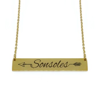 Collar Oro Rectangular