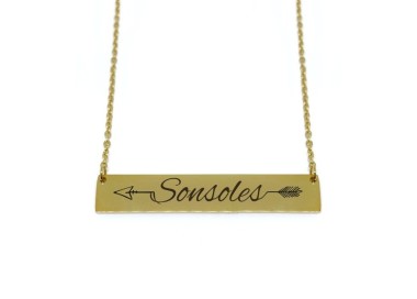 Collar Oro Rectangular