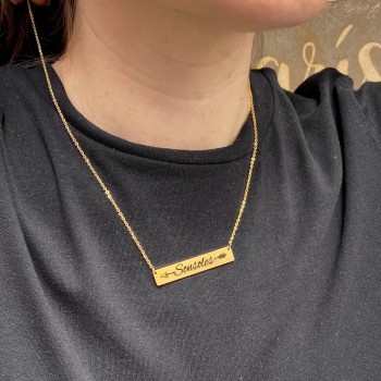 Collar Oro Rectangular