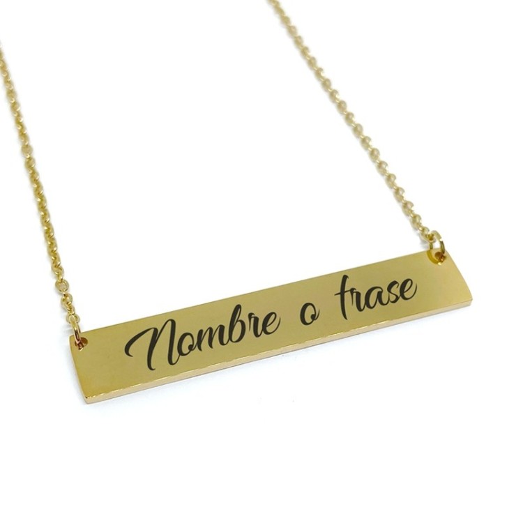 Collar Oro Rectangular
