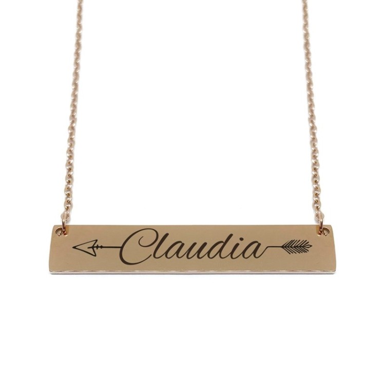 Collar Rosa Rectangular