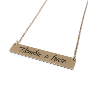 Collar Rosa Rectangular