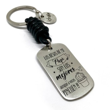 Llavero Los Besos De Mi Papi Son Los Mejores Aunque A Veces Pinchen - Idealia® Regalos Personalizados